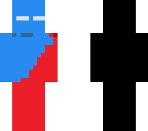 blue and red
