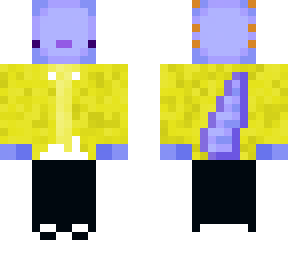 blue axoltol yellow suit