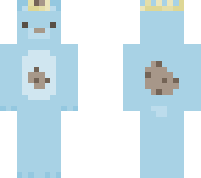 blue cookie bear with cookie crown