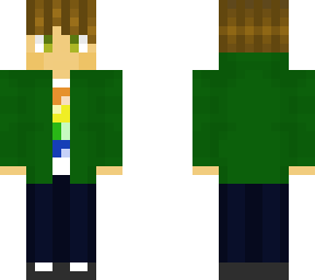 brown hair green hoodie akselurien
