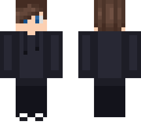brown hair/male/black jumper