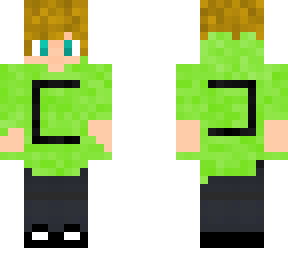 c creeper type skin with blue eyes and blonde hair