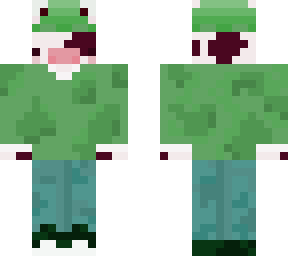 cow with a frog hat :d