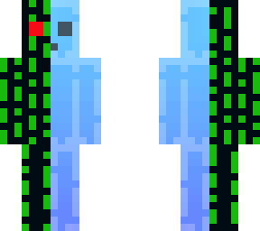 half glitch blue slime