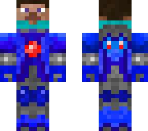 mini steve riding a mech (blue)