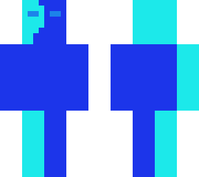 backwards blue man