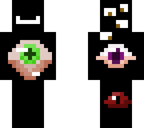 a skin with eyes on it