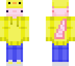 axolotl in duck costume (pink)