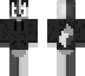 black and white fox