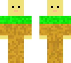 duck wearing grass block