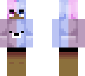 girl with pink and blue hair