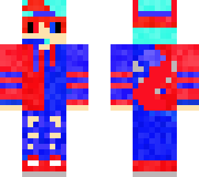 red and blue gaming wolf