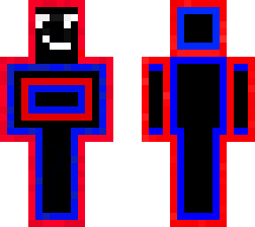 red blue black guy