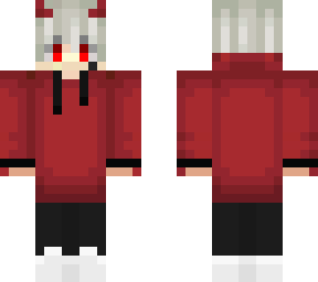 Red Hoodie Devil Minecraft Skin