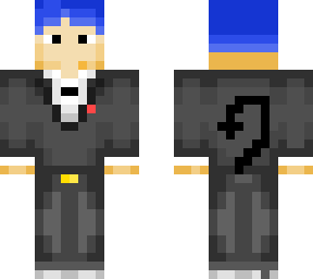 ahaan's minecraft skin in a tux