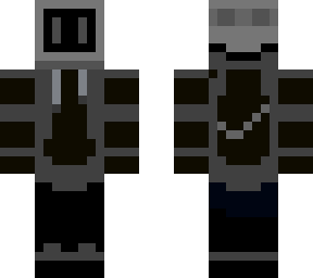 black and grey tv head