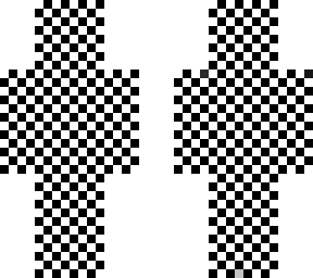 black and white checkers