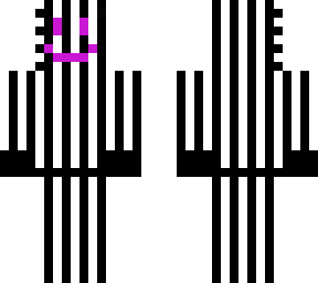 con's conflict outfit, striped, purple face (slim)