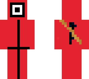 creepy masked man pinked soldier squid game guard