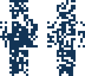 glitchy blue