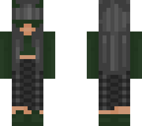 green w/ plaid pants
