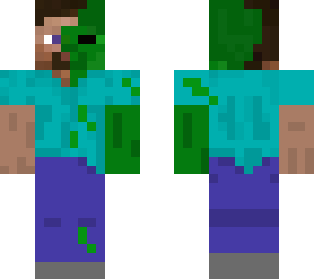 half zombie steve