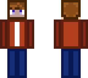 pastel boy with a red jacket | Minecraft Skin