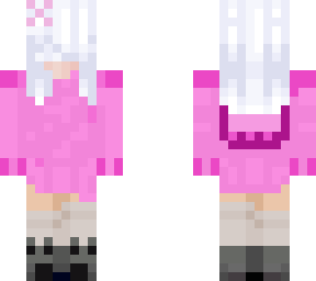 smp skin (white hair enby with hair covering eyes)