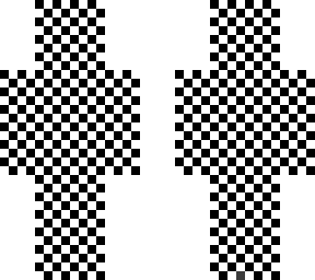 white and black checkers