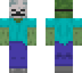 zombie with a skeleton mask