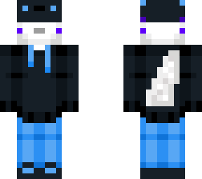 axolotl in black axolotl costume (white)