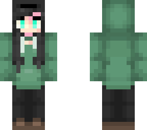 black-haired hoodie girl