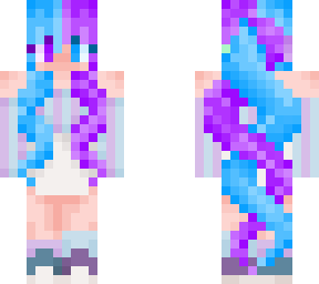 blue and purple girl