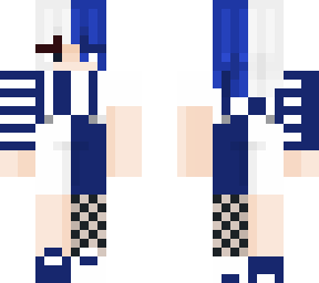 blue&white girl/person