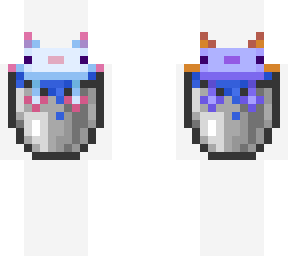 bucket of water and axolotls | 2