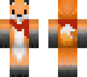 fox with red scarf