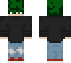 green haired boy