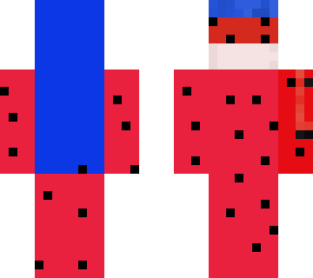 lady bug (with no mouth and eyes (full hair) )