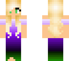 prom girl (purple to green)