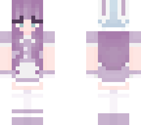 purple bunny pastel maid dress