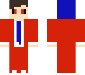 red and blue suit