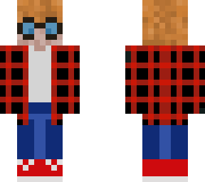 red flannel w/ glasses