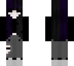 split purple/gray hair