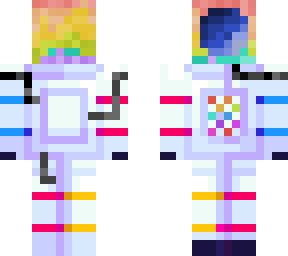 backwards colourful astronaut