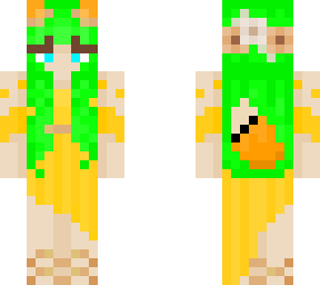 fox girl in a yellow dress with a lighter skin colour