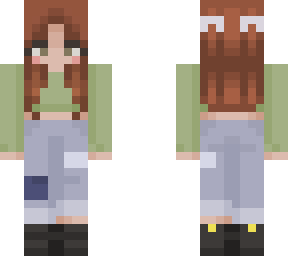 ginger skylar w/ patchwork jeans (green)