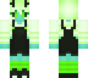 glowing green