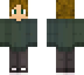 green sweater