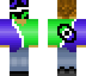 purple-green mask skin