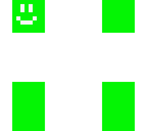 smiling green figure.. thing?